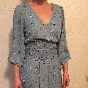 Superfox Retro Style 70's Baby Blue Dress